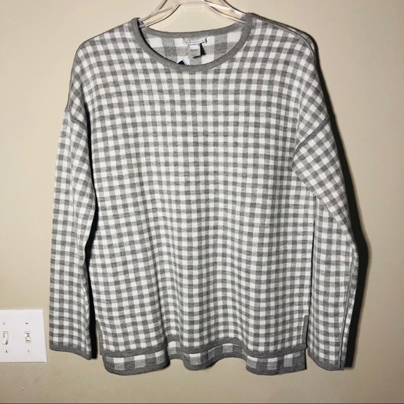 J Jill Plaid Reversible Sweater | Poshmark